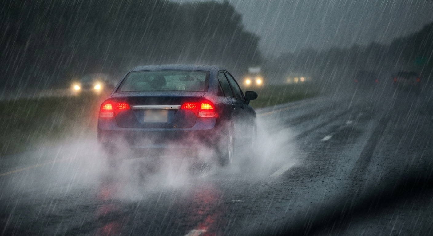 Si durante la conducción se produce una precipitación de gran intensidad, ¿cómo afecta este factor a la seguridad?