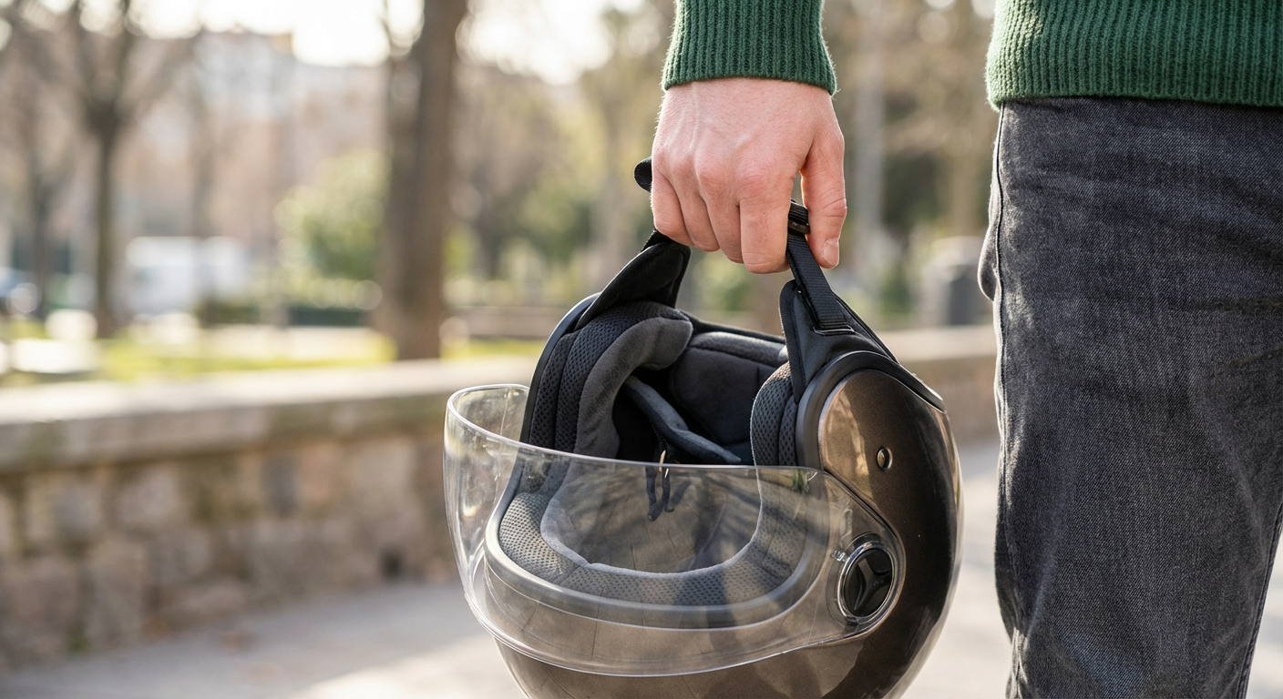 ¿En qué tipo de vías están obligados los conductores de ciclomotores a utilizar el casco de protección?