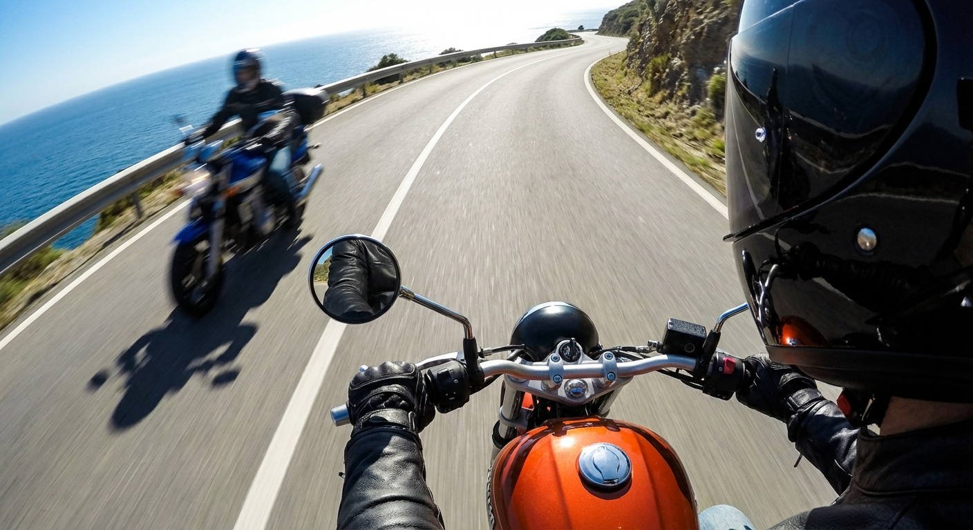 ¿Qué margen lateral de seguridad deben mantener obligatoriamente las motocicletas cuando se cruzan con otros usuarios que transitan en sentido opuesto?