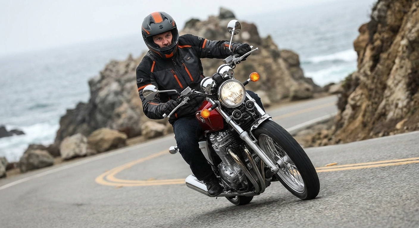 ¿Sobre qué rueda actúa el dispositivo de frenado que se encuentra ubicado en el manillar de una motocicleta?