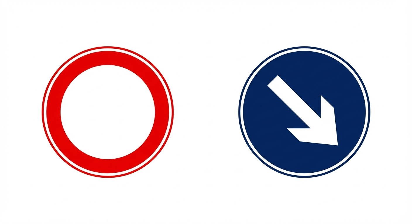 Cuando encuentre estas señales, ¿qué debe hacer?
