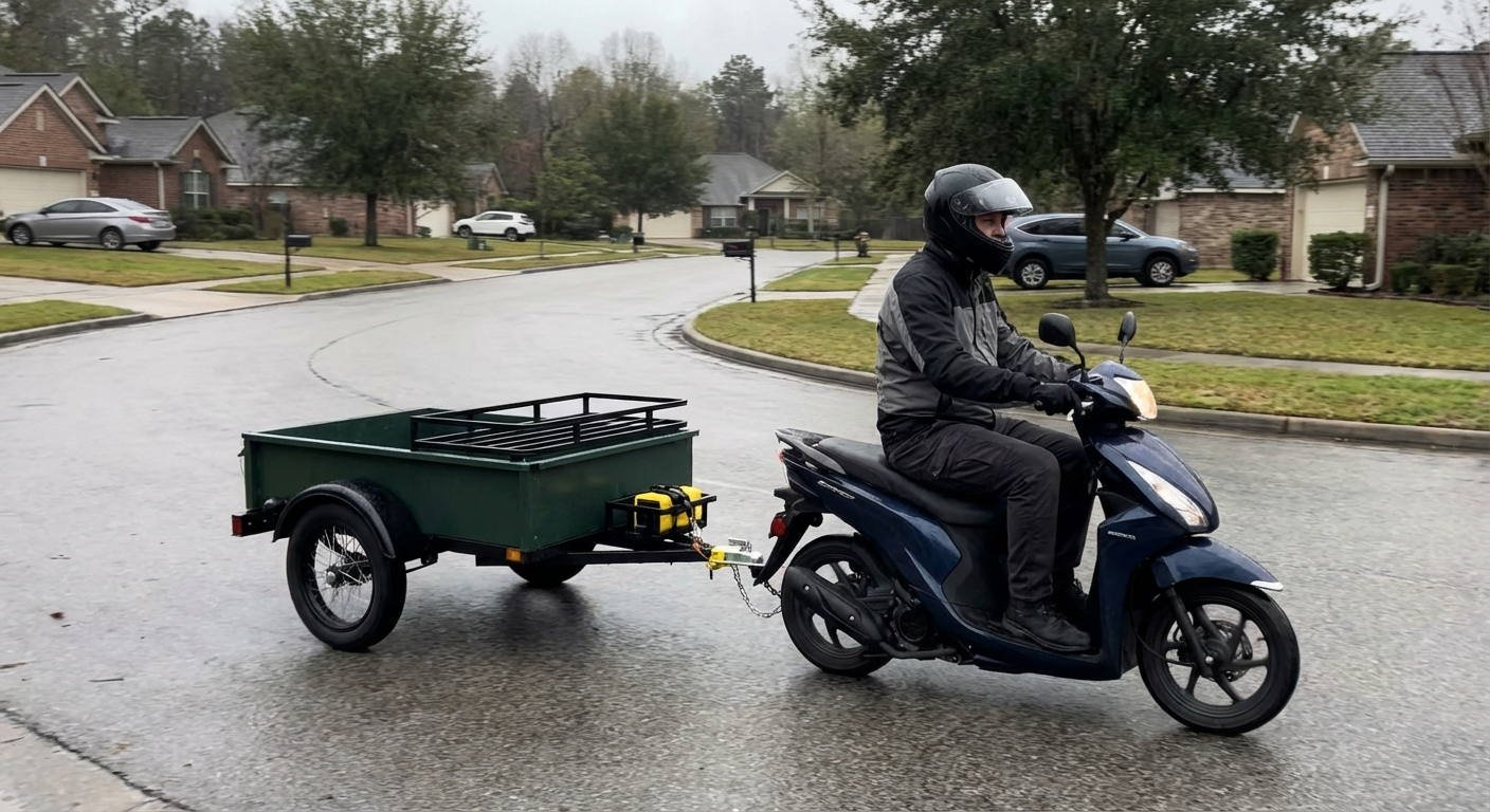 ¿Es posible, según la normativa vigente, que una motocicleta circule arrastrando un remolque?