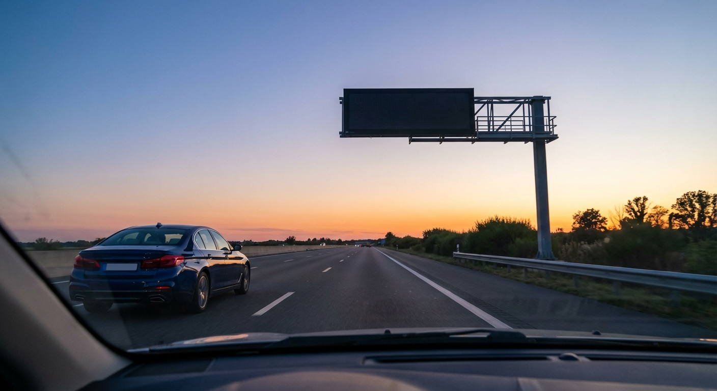 Debido a una avería circula por una autopista a 50 Km/h y dificulta la circulación. ¿Qué debe hacer?