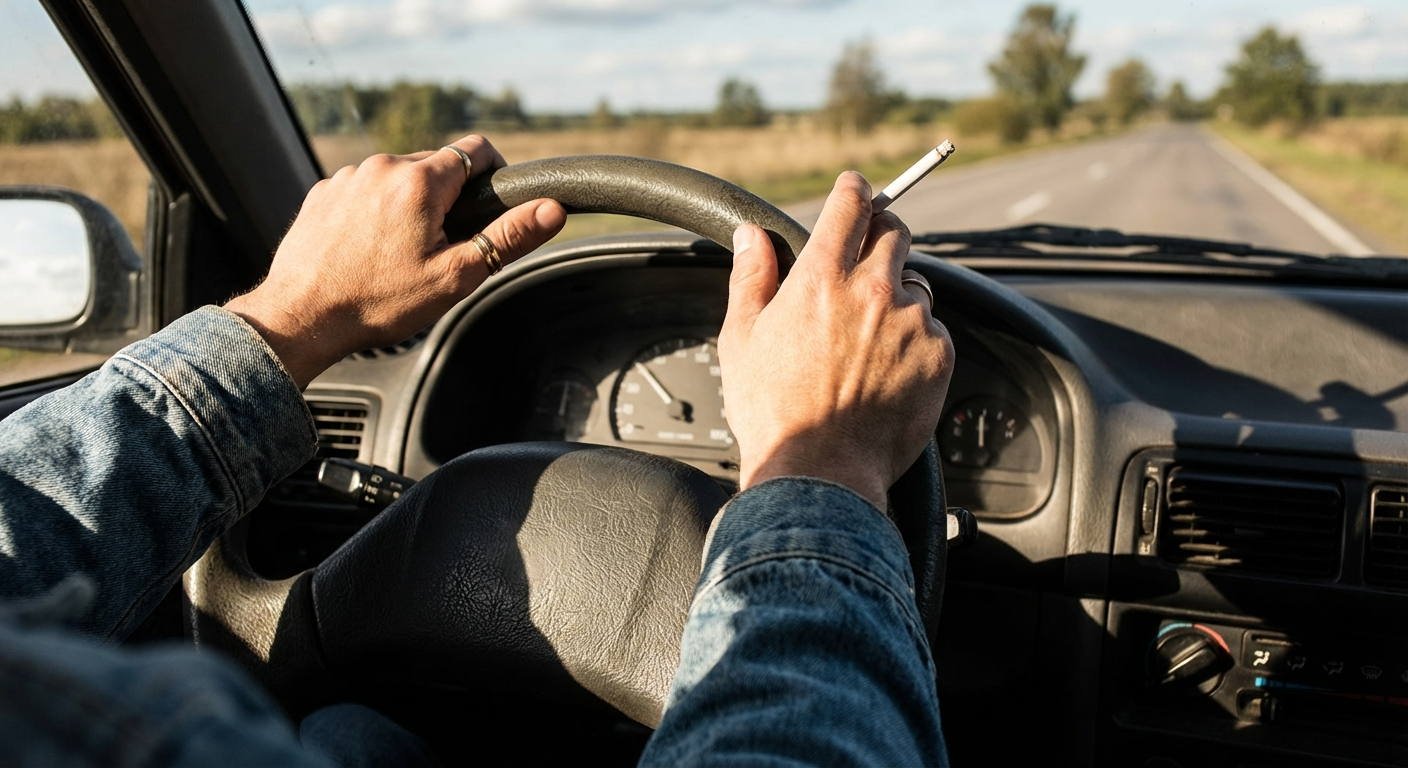 Fumar mientras conduce, ¿puede afectar a la conducción?