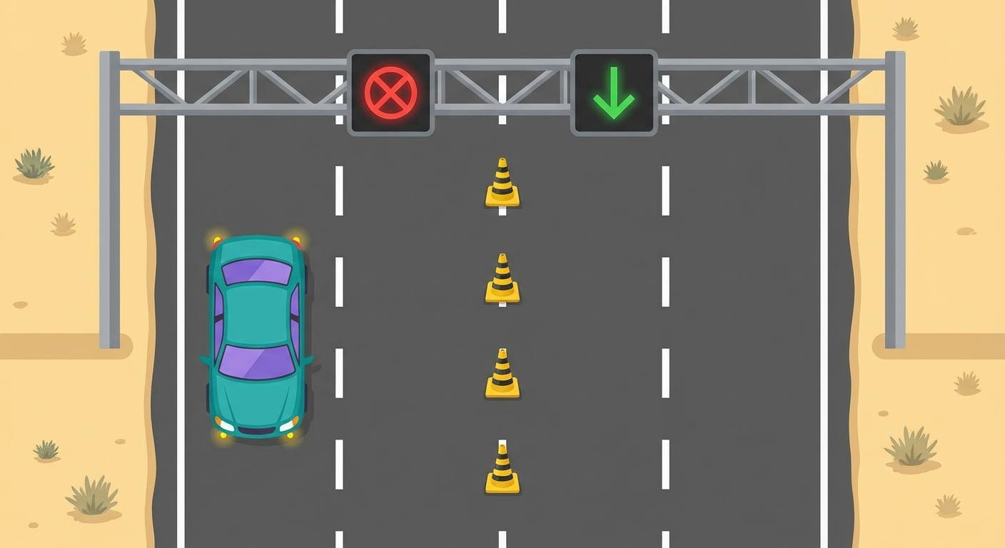 Al circular por un carril habilitado en sentido contrario al habitual, ¿está permitido que el conductor abandone dicho carril para reincorporarse al carril normal de circulación?