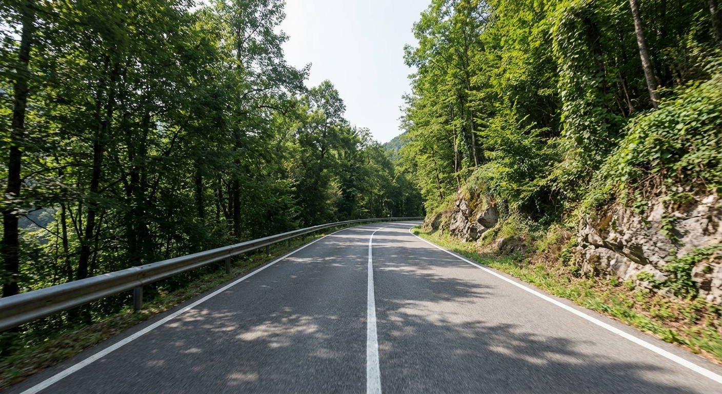 ¿Cuál es el límite máximo de velocidad que tiene permitido alcanzar una motocicleta que transita por esta carretera convencional?