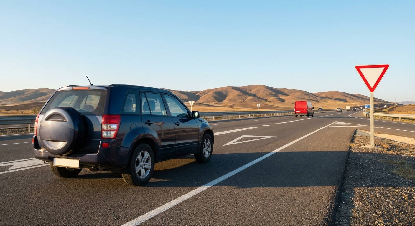 ¿Cuál es su obligación como conductor si advierte que otro vehículo intenta acceder a la vía desde un carril de aceleración?
