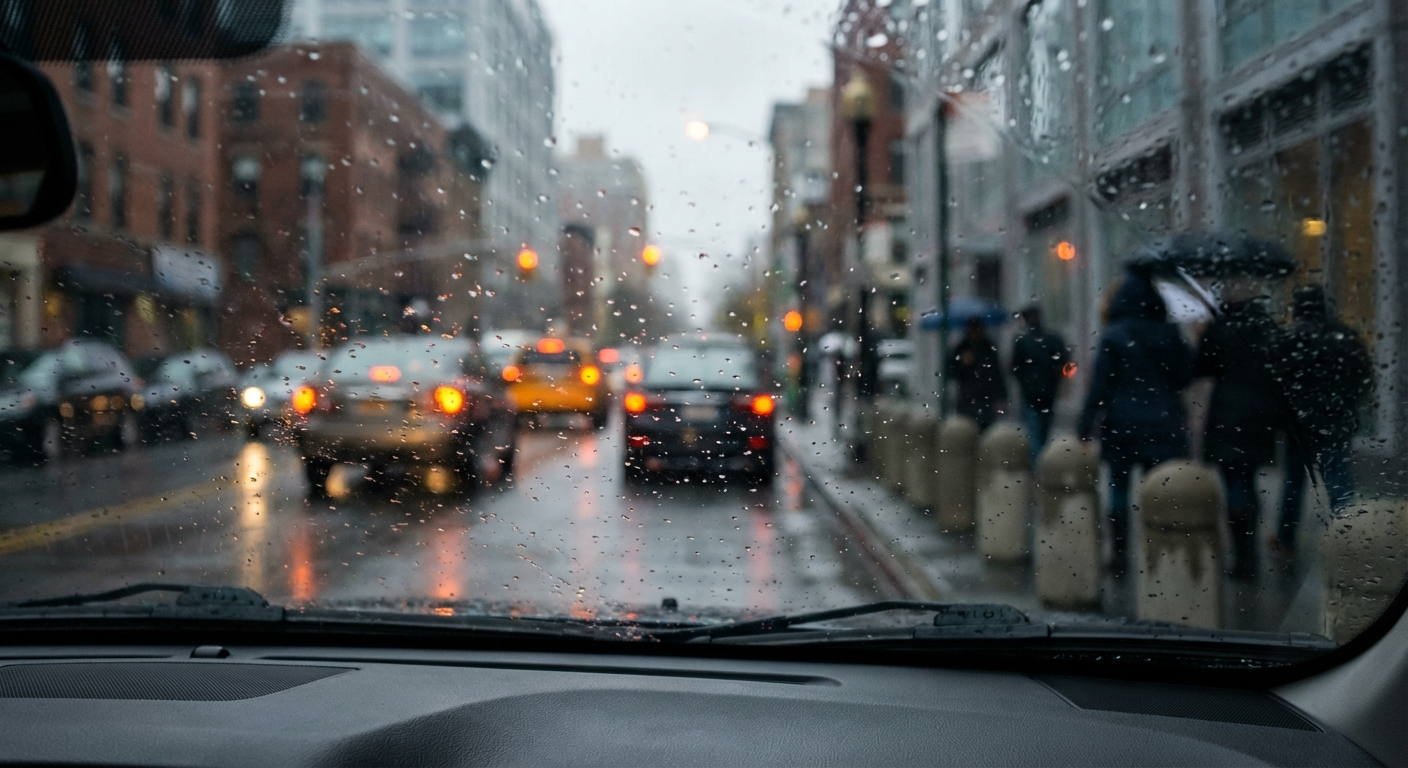 Si conduce con lluvia...