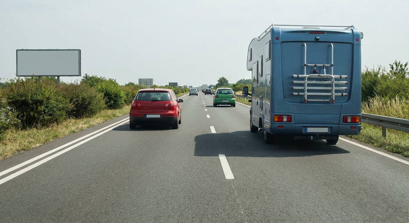 ¿Qué separación de seguridad debe guardar un motorista respecto al vehículo que circula delante cuando transita por una vía de dos carriles por sentido y no tiene intención de efectuar un adelantamiento?