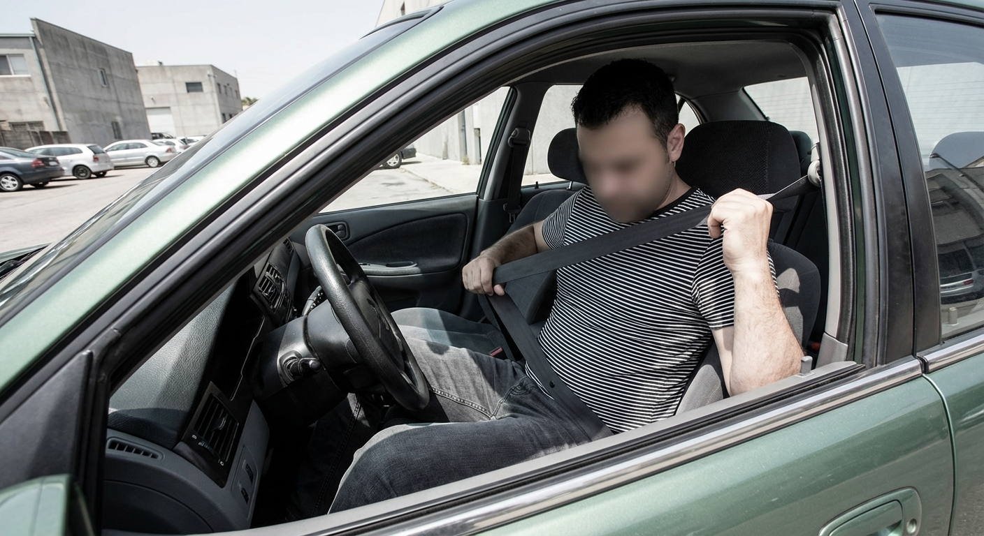 Si se coloca la cinta abdominal del cinturón de seguridad sobre el abdomen...