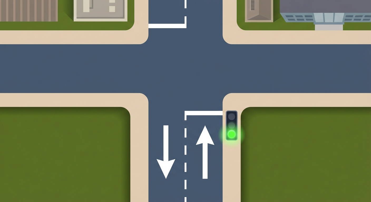 ¿Le está permitido realizar la maniobra de adelantamiento al circular por esta intersección?