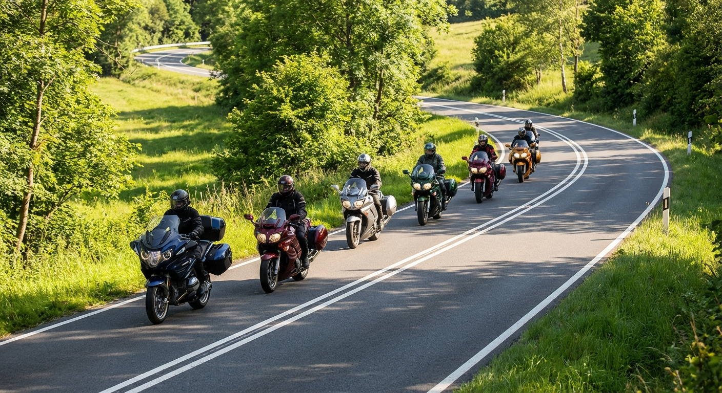 Al circular integrados en un grupo de motocicletas, ¿qué factor de riesgo puede surgir durante el trayecto?