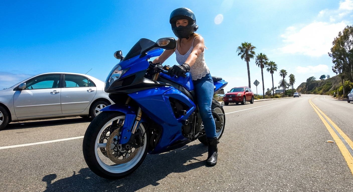 ¿De qué manera influye en la conducción el hecho de que una motocicleta esté dotada de un carenado completo?