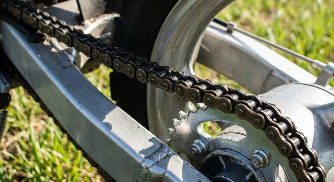 Respecto a la cadena de transmisión encargada de trasladar la fuerza motriz a la rueda trasera, ¿qué mantenimiento preventivo es necesario realizar?