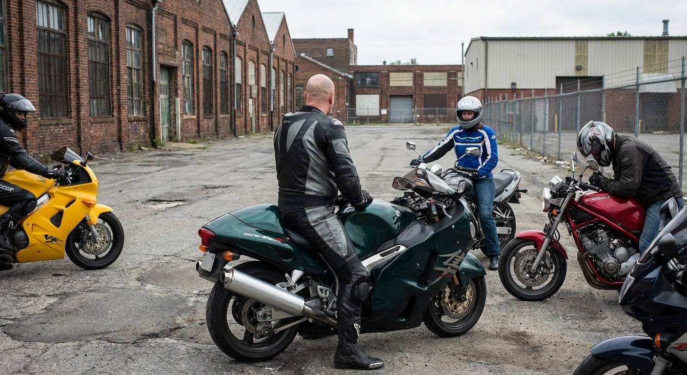 Al emprender un viaje de largo recorrido en grupo, ¿qué motocicleta resulta más recomendable que se sitúe al frente de la formación para marcar el ritmo?