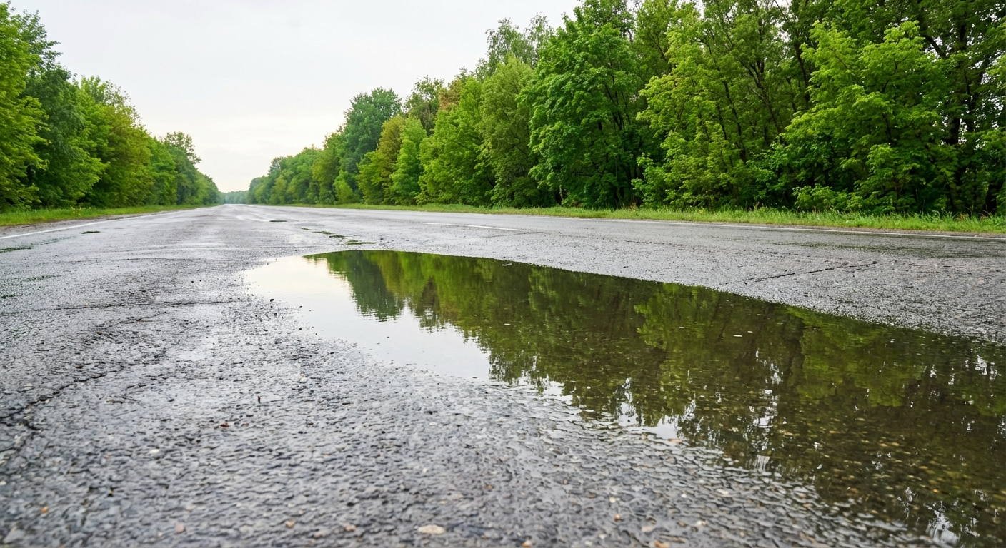 Tras atravesar una acumulación de agua o un charco en la calzada, ¿podría verse disminuida la eficacia de los frenos?