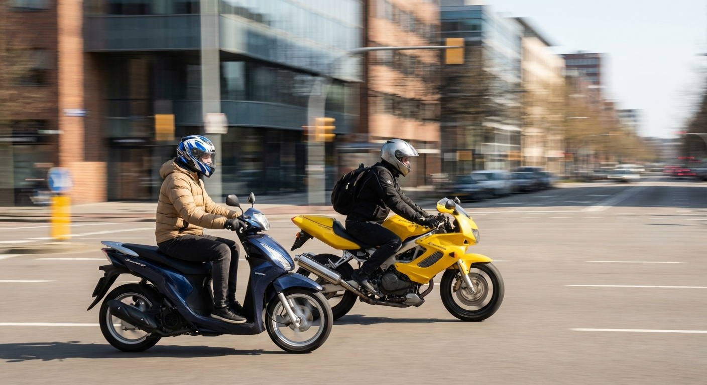 Al accionar los dispositivos de frenado de una motocicleta, ¿de qué manera se debe ejercer la presión sobre ellos?