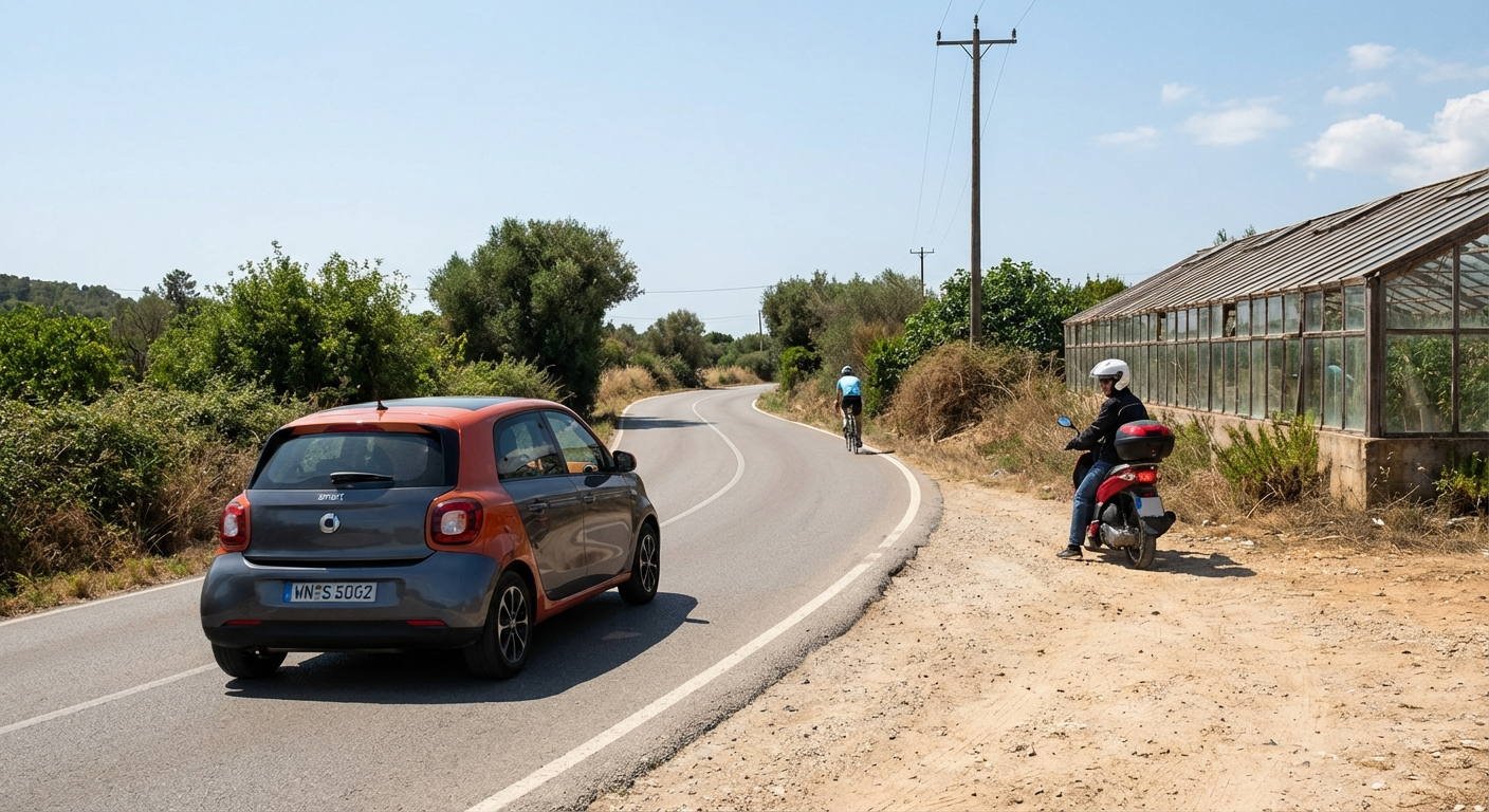 Al acceder a una carretera desde una vía sin pavimentar, ¿tiene el conductor de un ciclomotor la obligación de ceder el paso a un vehículo que circule por su izquierda?