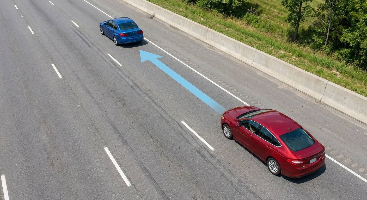 Si circula por una vía urbana sin intención de efectuar un adelantamiento, la distancia de seguridad que debe mantener con el turismo que le precede es aquella que...