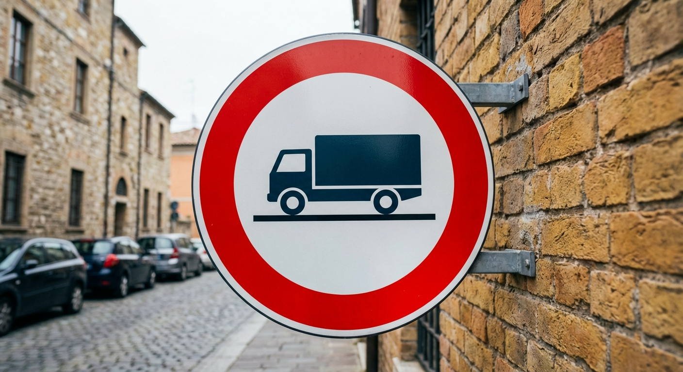 ¿A qué clase de vehículos destinados al transporte les prohíbe el acceso esta señalización?