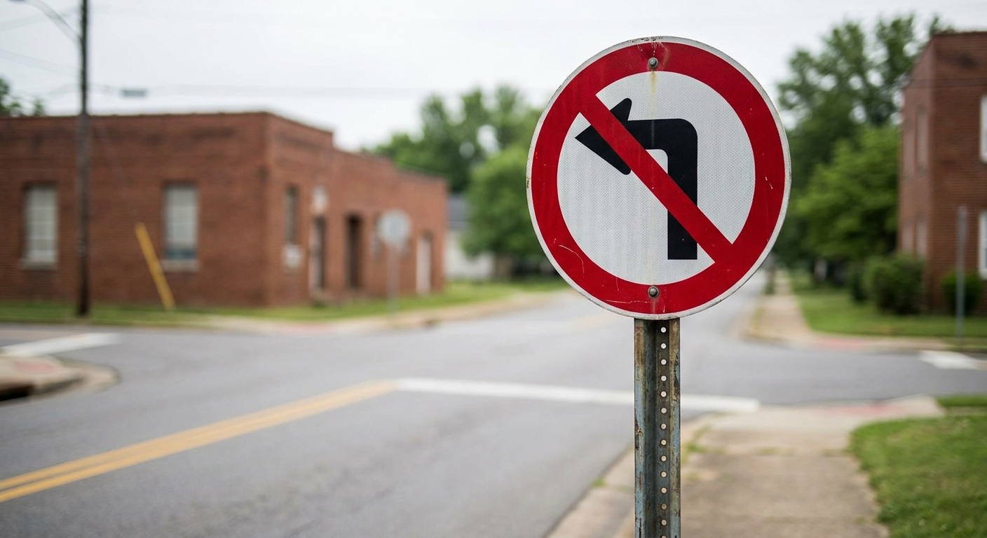 Si llega a una intersección y se encuentra con esta señal, ¿qué maniobras tiene prohibido realizar?