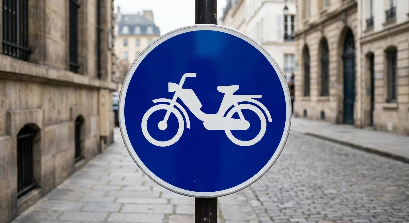 Una motocicleta, ¿puede circular por la vía señalizada con esta señal?