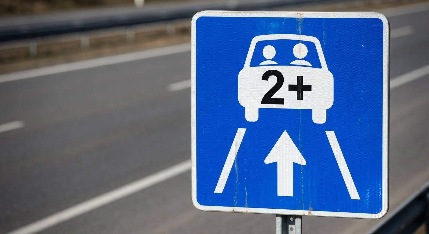 ¿Se permite que una motocicleta circule por un carril reservado para vehículos con alta ocupación (VAO)?